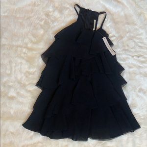 Ruffled Layered black Blouse